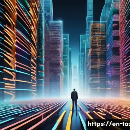 세무사와 국제 조세 협약 활용 - **Prompt 1: The Labyrinth of Global Finances**
    A wide shot of a diverse business professional, m...