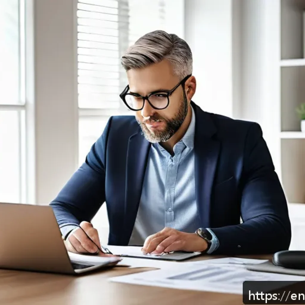 세무사 관련 온라인 강의 비교 - A professional home office setting showing a diverse adult learner focused on an online tax certific...