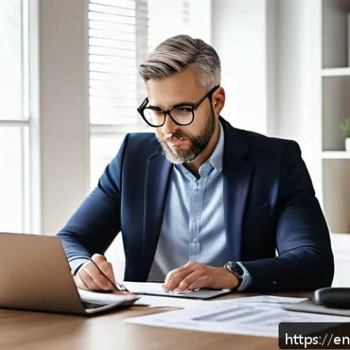 세무사 관련 온라인 강의 비교 - A professional home office setting showing a diverse adult learner focused on an online tax certific...